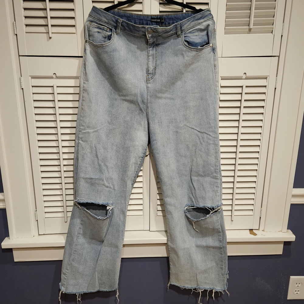 Light Blue Distressed Women's Jeans